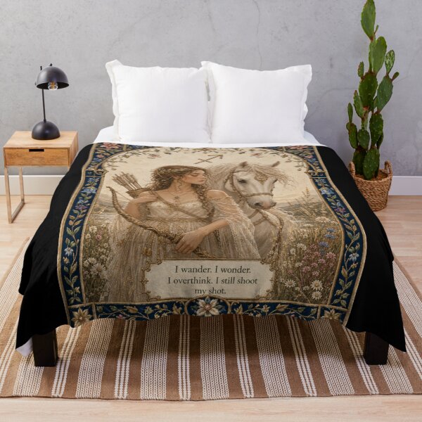 Item preview, Sagittarius Zodiac Maiden | Celtic Art Aesthetic | Medieval Fantasy Faux Embroidery Art  designed and sold by doinitzart.