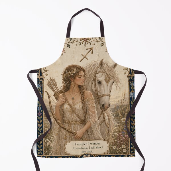 Item preview, Sagittarius Zodiac Maiden | Celtic Art Aesthetic | Medieval Fantasy Faux Embroidery Art designed and sold by doinitzart.