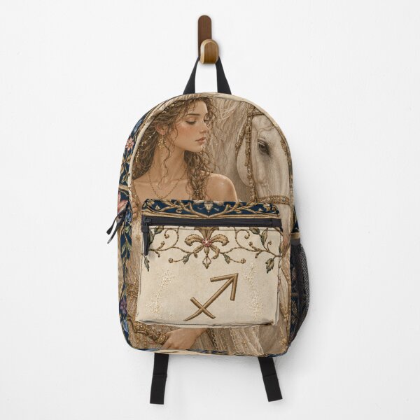 Item preview, Sagittarius Zodiac Maiden | Celtic Art Aesthetic | Medieval Fantasy Faux Embroidery Art designed and sold by doinitzart.