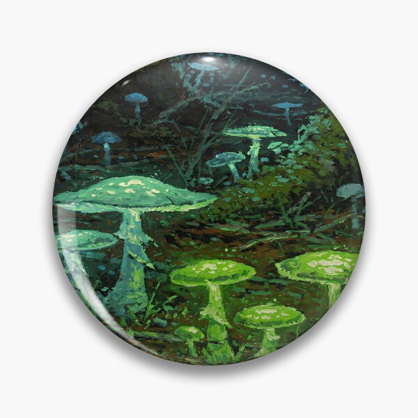 Item preview, Glowing Mushroom Forest Fantasy Art | Bioluminescent Woodland Magic designed and sold by cr6zym1nd.