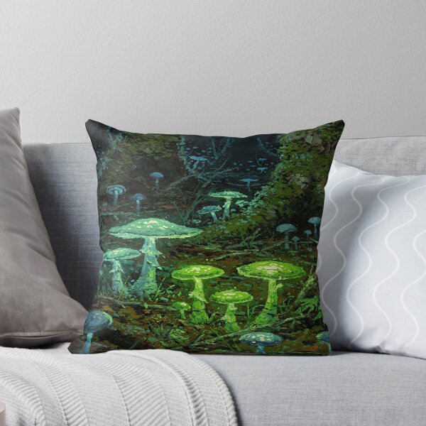 Item preview, Glowing Mushroom Forest Fantasy Art | Bioluminescent Woodland Magic designed and sold by cr6zym1nd.
