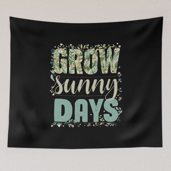 Item preview, Grow Sunny Days — Botanical Floral Typography T-Shirt designed and sold by FestivityFinds.