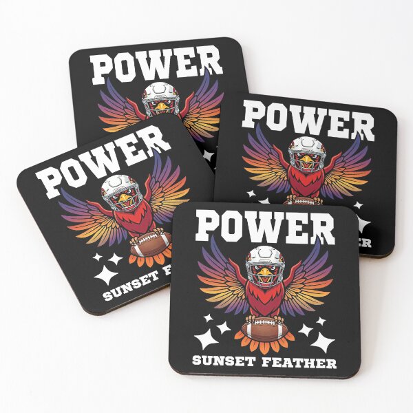 Item preview, POWER SUNSET FEATHER - AZ CARDINALS designed and sold by KEF Custom.