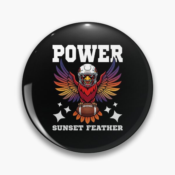 Item preview, POWER SUNSET FEATHER - AZ CARDINALS designed and sold by KEF Custom.