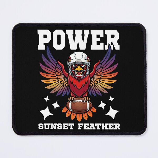 Item preview, POWER SUNSET FEATHER - AZ CARDINALS designed and sold by KEF Custom.