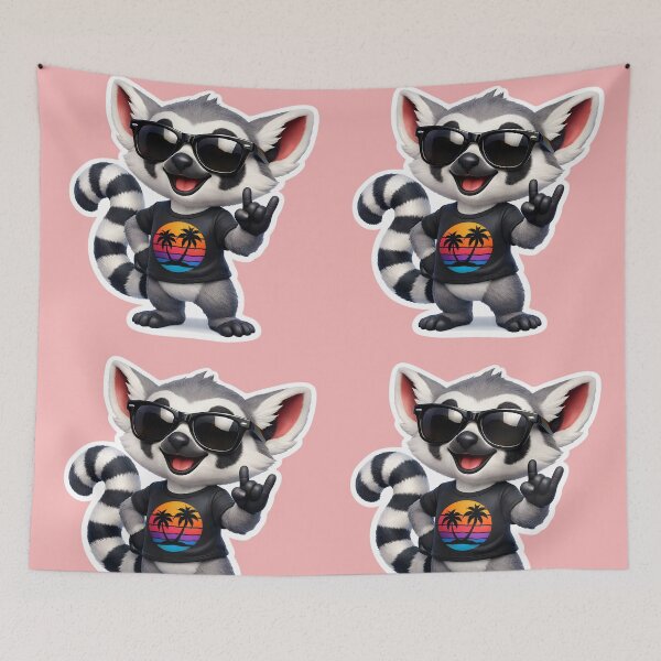 Item preview, Cool 3D Animated Lemur with Sunglasses designed and sold by TribulationArt.