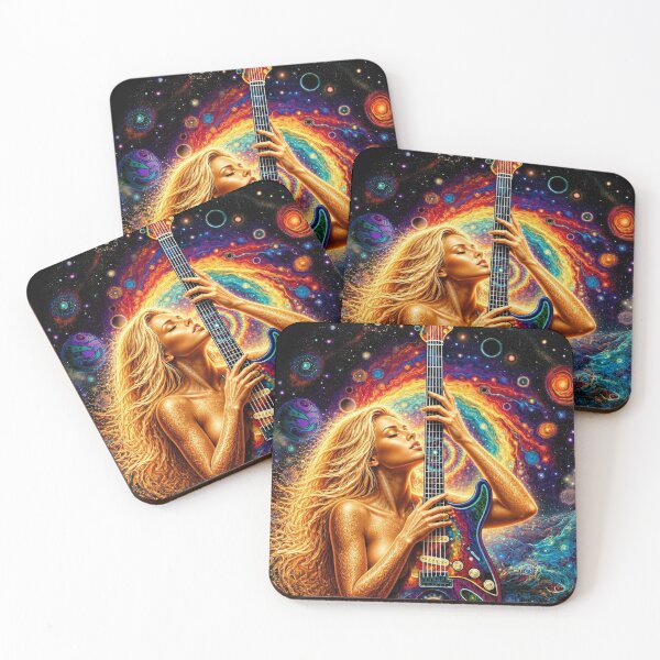 Item preview, Psychedelic Rock space Goddess — Bold Cosmic Kaleidoscopic Art Print designed and sold by CosmicRockArt.