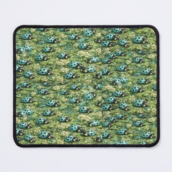 Item preview, Blue Ladybug Garden Art Print | Whimsical Colorful Insect Illustration designed and sold by Hookesmode.