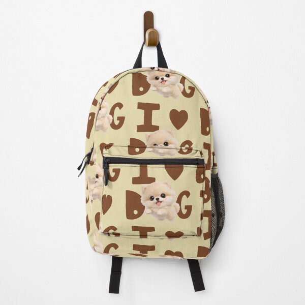 Item preview, I Love Dog Cute Cream Pomeranian Puppy Typography designed and sold by Soluna Studio.