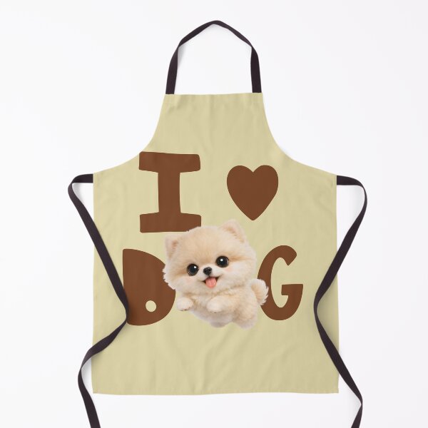 Item preview, I Love Dog Cute Cream Pomeranian Puppy Typography designed and sold by Soluna Studio.