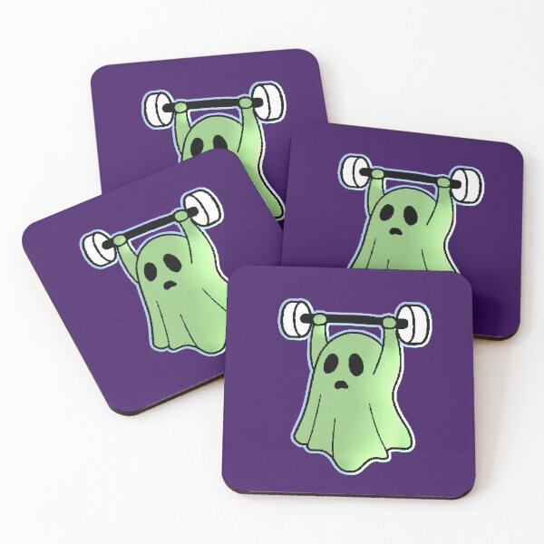 Item preview, Kawaii Gym Ghost Lifting Weights Fitness Funny designed and sold by AstronautMerch.
