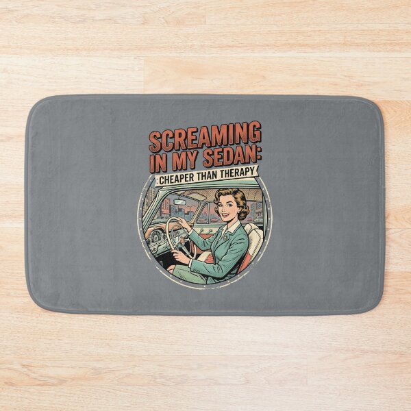 Item preview, Screaming In My Sedan Vintage Comic Car Art designed and sold by SplashTastic.
