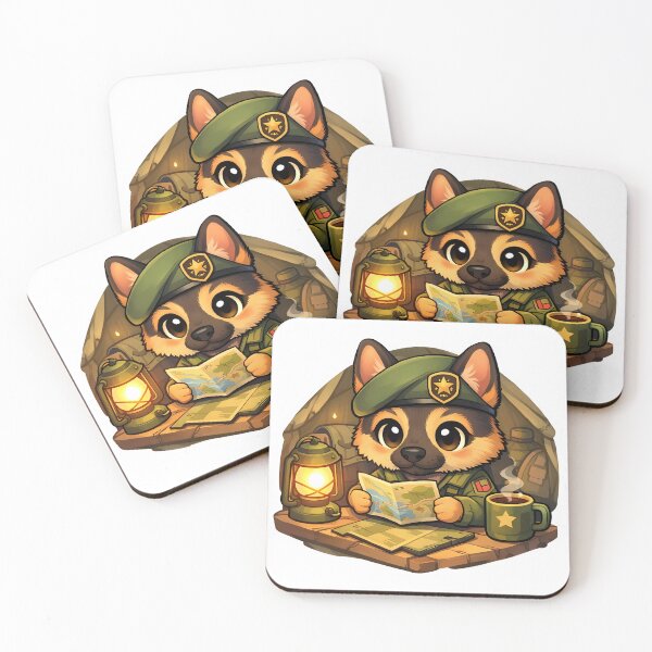 Item preview, Cozy LoFi US Army K9 Dog Green Beret Sticker⁠ designed and sold by MIROUZ2000.