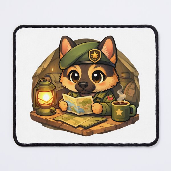Item preview, Cozy LoFi US Army K9 Dog Green Beret Sticker designed and sold by MIROUZ2000.