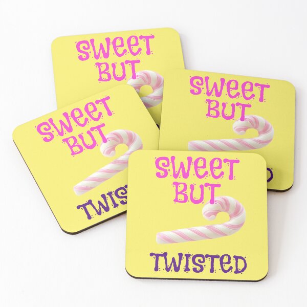 Item preview, Sweet but twisted saying with striped candy cane designed and sold by Mauswohn.