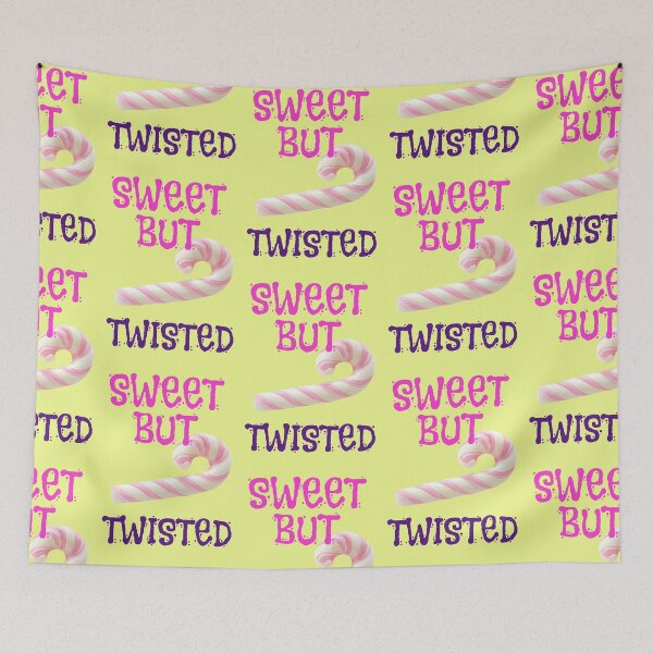 Item preview, Sweet but twisted saying with striped candy cane designed and sold by Mauswohn.