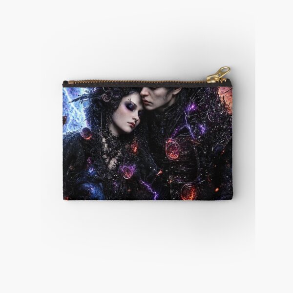 Item preview,  Gothic Rock Eternal Cosmic Lovers — Bold Dark Romance Universe Art Print designed and sold by CosmicRockArt.
