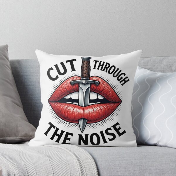 Item preview, Red Lip Mouth with Dagger Cut Through The Noise designed and sold by Ahmedsyde.