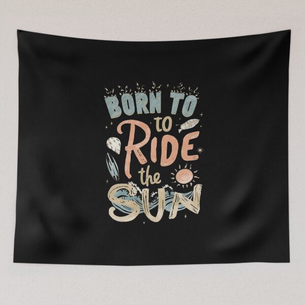Item preview, Born to Ride the Sun Surfboard Waves Vintage Beach T-Shirt designed and sold by FestivityFinds.
