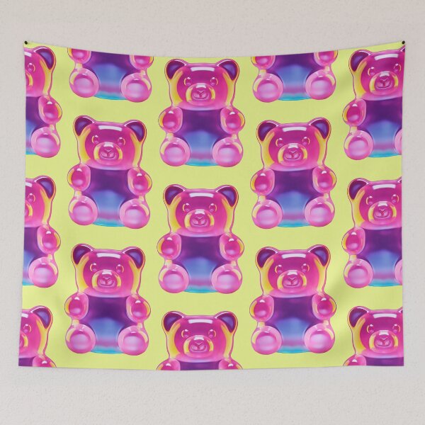 Item preview, Luminous neon gummy bear pop art motif designed and sold by Mauswohn.