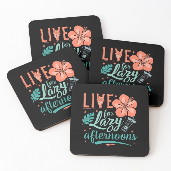 Item preview, Live for Lazy Afternoons Tropical Hibiscus Leaf Sunscreen T-Shirt designed and sold by FestivityFinds.