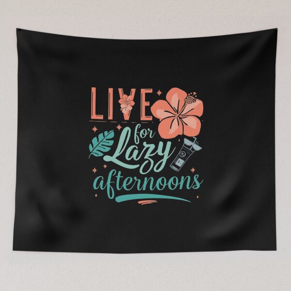 Item preview, Live for Lazy Afternoons Tropical Hibiscus Leaf Sunscreen T-Shirt designed and sold by FestivityFinds.