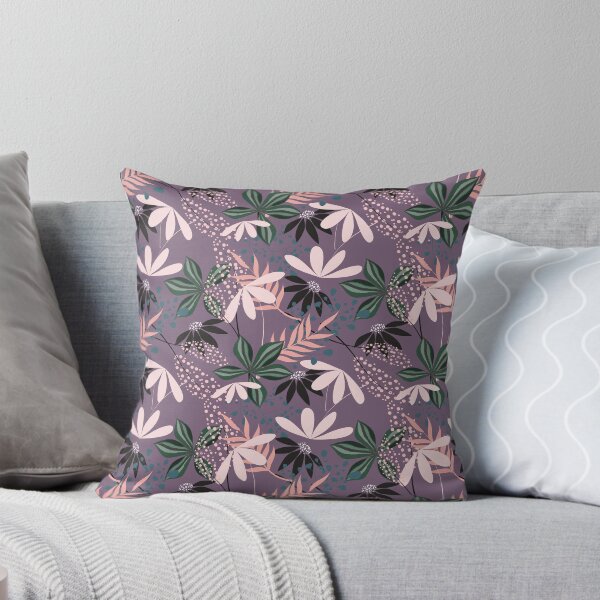 Item preview, Copy Tropical Botanical Seamless Pattern – Dark Floral Leaves Surface Design in Purpleof Tropical Botanical Seamless Pattern – Dark Floral Leaves Surface Design designed and sold by 555Design.