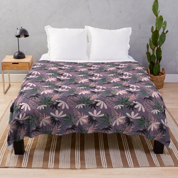 Item preview, Copy Tropical Botanical Seamless Pattern – Dark Floral Leaves Surface Design in Purpleof Tropical Botanical Seamless Pattern – Dark Floral Leaves Surface Design designed and sold by 555Design.