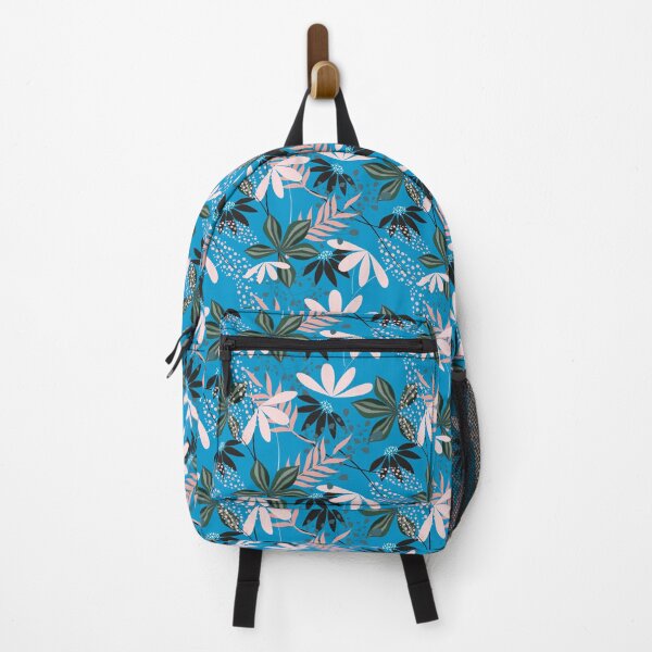 Item preview, Tropical Botanical Seamless Pattern – Dark Floral Leaves Surface Design in Blue designed and sold by 555Design.