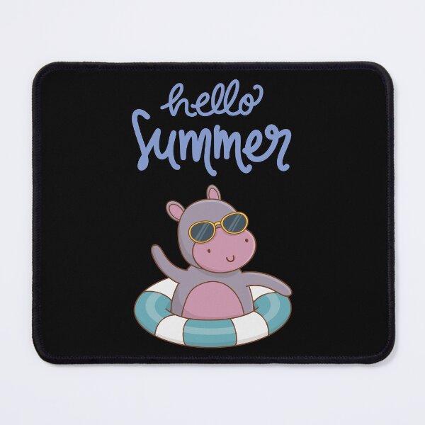 Item preview, Hello Summer Hippo Pool Float Sunglasses Cute Kawaii T-Shirt designed and sold by FestivityFinds.