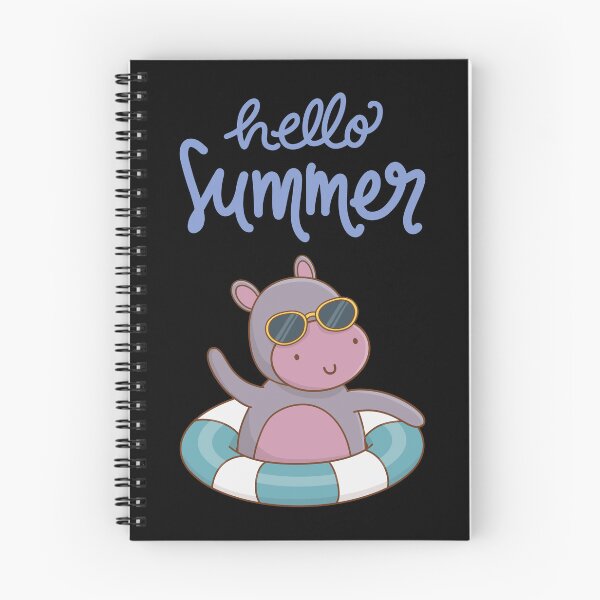 Item preview, Hello Summer Hippo Pool Float Sunglasses Cute Kawaii T-Shirt designed and sold by FestivityFinds.