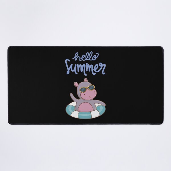 Item preview, Hello Summer Hippo Pool Float Sunglasses Cute Kawaii T-Shirt designed and sold by FestivityFinds.