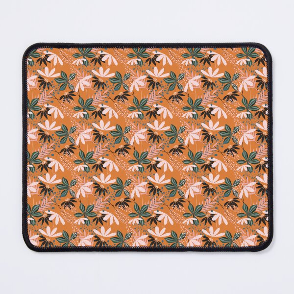 Item preview, Tropical Botanical Seamless Pattern – Dark Floral Leaves Surface Design in Terracotta designed and sold by 555Design.