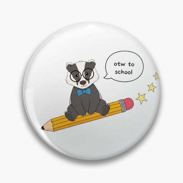 Item preview, Funny Badger Back To School Pencil Boys Girls Kids designed and sold by FurryHavenPH.