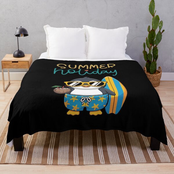 Item preview, Cute Summer Holiday Penguin Surfing Beach T-Shirt designed and sold by FestivityFinds.