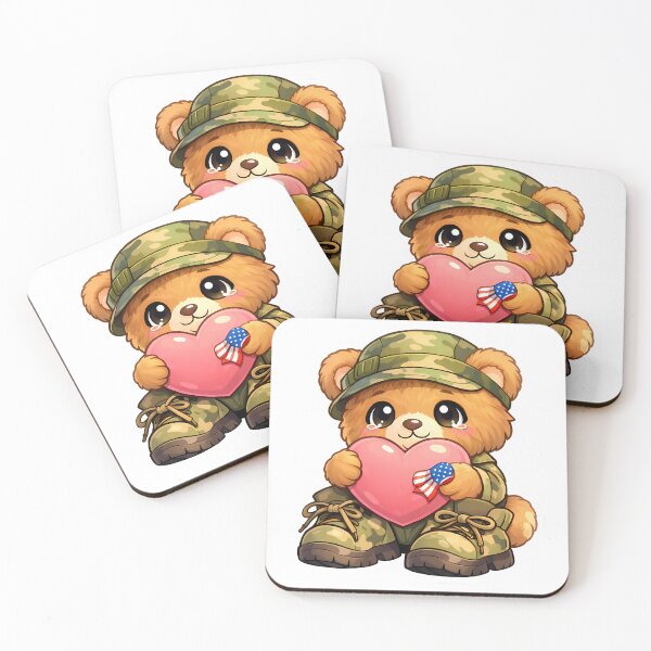Item preview, Heartwarming Military Support Teddy Bear in Combat Boots Sticker⁠ designed and sold by MIROUZ2000.