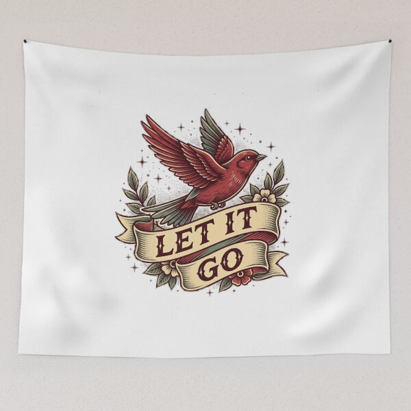 Item preview, Flying bird with the saying Let It Go designed and sold by Ahmedsyde.