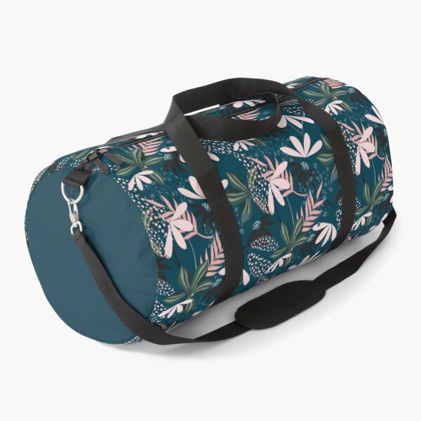 Item preview, Tropical Botanical Seamless Pattern – Dark Floral Leaves Surface Design in Teal designed and sold by 555Design.