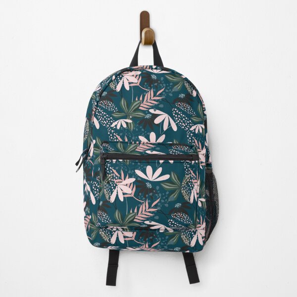 Item preview, Tropical Botanical Seamless Pattern – Dark Floral Leaves Surface Design in Teal designed and sold by 555Design.