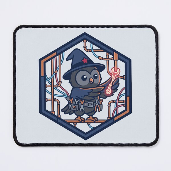 Item preview, The Local Grid Alchemist: Minimalist Tech Wizard Owl designed and sold by MarkRemarkable.