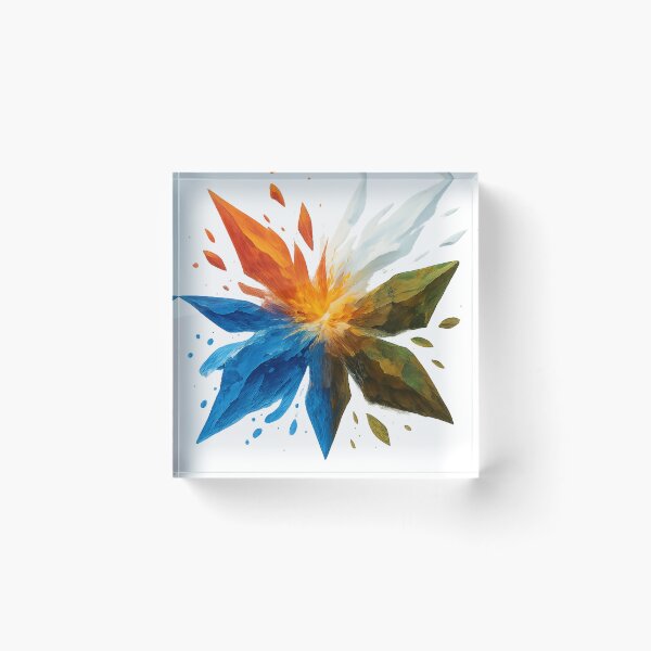 Item preview, Arte abstracto de explosión de cristal elemental designed and sold by Velvet-motive.