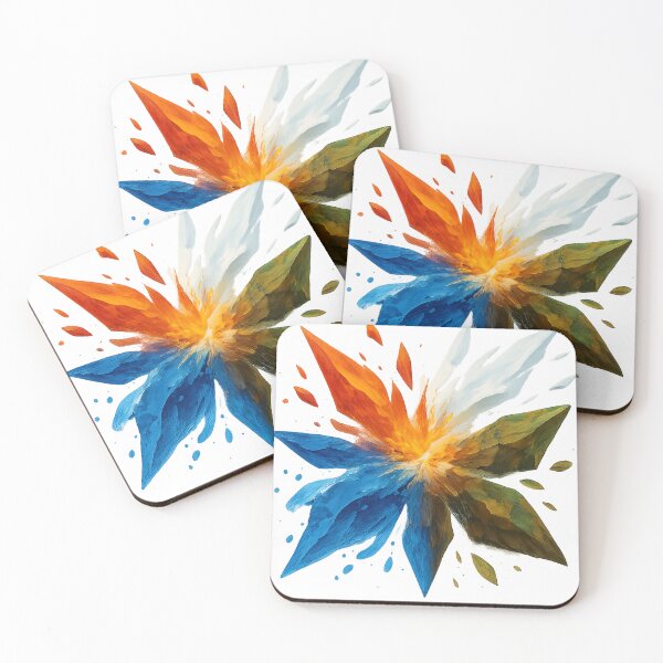 Item preview, Elemental Crystal Burst Abstract Art designed and sold by Velvet-motive.