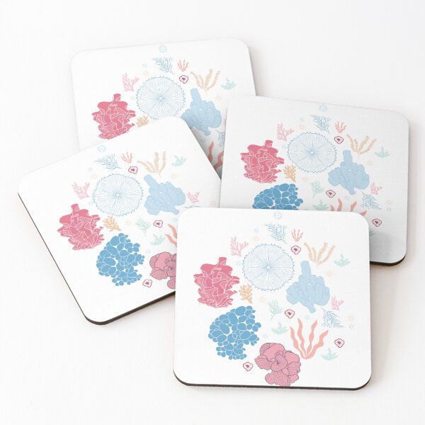 Item preview, Coral Reef Pattern – Coastal Ocean Botanical Decor designed and sold by Mrsmauve.