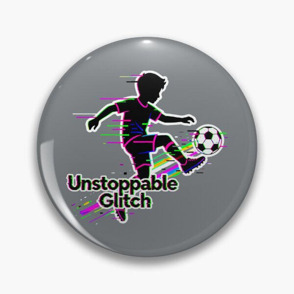 Item preview, Unstoppable Glitch Soccer Player Digital Art designed and sold by SplashTastic.