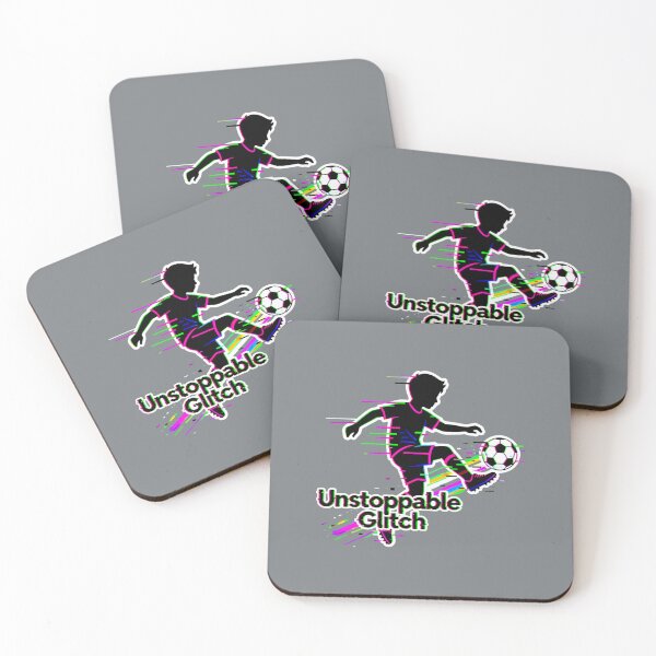 Item preview, Unstoppable Glitch Soccer Player Digital Art designed and sold by SplashTastic.