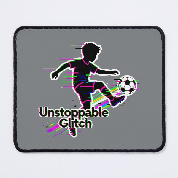 Item preview, Unstoppable Glitch Soccer Player Digital Art designed and sold by SplashTastic.