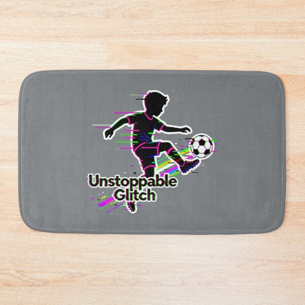 Item preview, Unstoppable Glitch Soccer Player Digital Art designed and sold by SplashTastic.