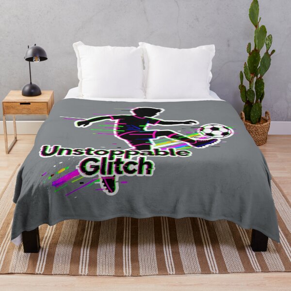 Item preview, Unstoppable Glitch Soccer Player Digital Art designed and sold by SplashTastic.