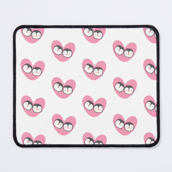 Item preview, Two Happy Penguins Pink Heart Background designed and sold by IN Tales.