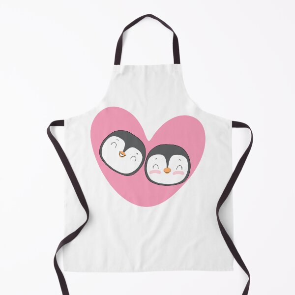 Item preview, Two Happy Penguins Pink Heart Background designed and sold by IN Tales.